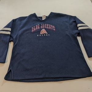 Vintage Sport Attack Columbus Blue Jackets Sweater XL Blue.